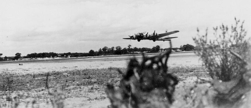 601st B-17 Doing a Go-Around - Summer 1944  